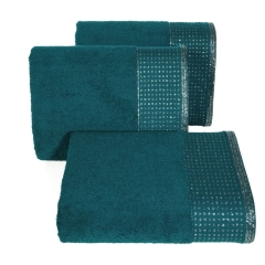 Eurofirany Ręcznik Luna Glamour 30X50 CM TURKUSOWY