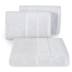 RĘCZNIK MIĘKKI BAWEŁNA FROTTE 30X50 CM SREBRNY
