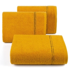 RĘCZNIK BAWEŁNA FROTTE PASKI 30X50 CM MUSZTARDOWY
