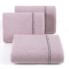 RĘCZNIK BAWEŁNA FROTTE PASKI 30X50 CM PUDROWY