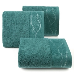 RĘCZNIK BAWEŁNA FROTTE WZÓR 30X50 CM TURKUSOWY