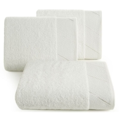RĘCZNIK BAWEŁNA FROTTE KRESKI 30X50 CM KREMOWY