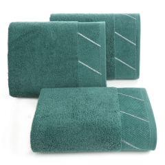 RĘCZNIK BAWEŁNA FROTTE KRESKI 30X50 CM TURKUSOWY