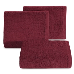 RĘCZNIK GŁADKI BAWEŁNA FROTTE 50X100 CM BORDOWY