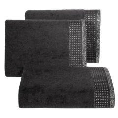 Eurofirany Ręcznik Luna Glamour 50X90 CM CZARNY