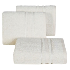 Ręcznik z żakardową bordiurą 550G/m2 50 X 90 CM KREMOWY