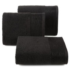 RĘCZNIK BAWEŁNA FROTTE ŻAKARDOWY 50X90 CM CZARNY