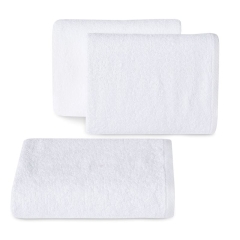 RĘCZNIK GŁADKI BAWEŁNA FROTTE  50X100 CM BIAŁY
