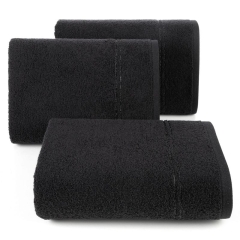 RĘCZNIK BAWEŁNA FROTTE PASKI 70X140 CM CZARNY