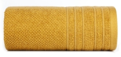 RĘCZNIK BAWEŁNA FROTTE PASKI 70X140 CM MUSZTARDOWY