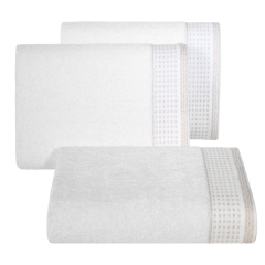Eurofirany Ręcznik Luna styl Glamour 70X140 BIAŁY