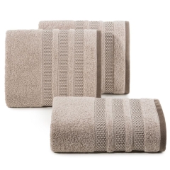 RĘCZNIK BORDIURA BAWEŁNA FROTTE 70X140 CM BEŻOWY