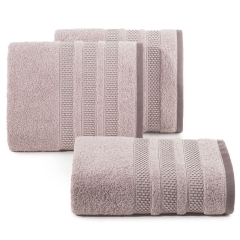 RĘCZNIK BORDIURA BAWEŁNA FROTTE 70X140 CM PUDROWY