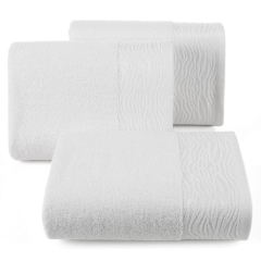 RĘCZNIK BAWEŁNA FROTTE ŻAKARDOWY  70X140 CM BIAŁY