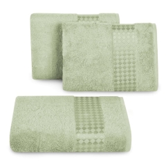 Ręcznik włókna bambusowe bordiura miętowy 70x140