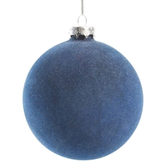 BOMBKA CHOINKOWA SZKLANA (FI) 8 CM GRANATOWY 4szt