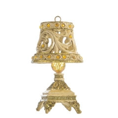 OZDOBA ŚWIĄTECZNA LAMP 1 9 CM ZŁOTY 6szt