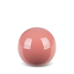 CERAMICZNA KULA DEKORACYJNA FIGURKA 9 CM R?OWA 2szt