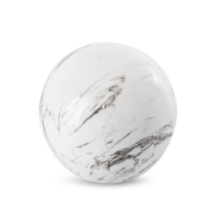 KULA DEKORACYJNA FIGURKA OZDOBA CERAMICZNA BIAŁA 2szt