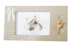 DREWNIANA RAMKA na zdjęcia 25X13X1 CM BEŻOWA 2szt
