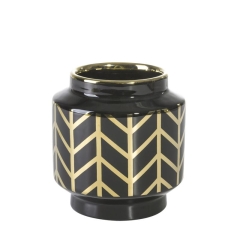 WAZON DEKORACYJNY 12X13 CM CZARNY 2szt