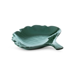 PATERA OZDOBNA TACA TALERZ LIŚĆ 20X4 CM TURKUSOWA 2szt