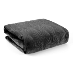 NARZUTA KOC WELUROWA VELVET170X210 CM CZARNA