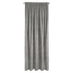 ZASŁONA MARMUR WELUR VELVET TAŚMA 140X270 SZARA