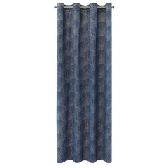 ZASŁONA WELUR VELVET ZŁOTY NADRUK 140X250CM GRANAT