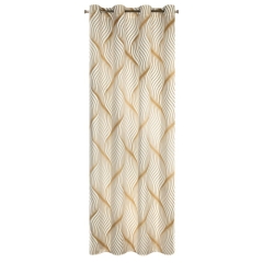 ZASŁONA WELUR VELVET PRZELOTKI WZÓR 140X250 BEŻOWA