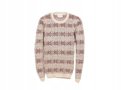 *N TopMan Mens Sweater Pattern Beige size M