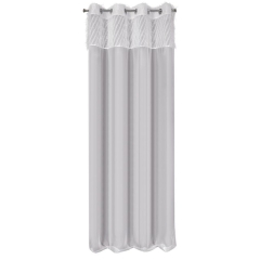 Designerska srebrna zasłona przelotki EUROFIRANY