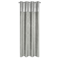 ZASŁONA welwet welur srebrna 140X250 CM Srebrna
