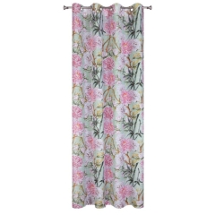 ZASŁONA PRZELOTKI W KWIATY 140X250 WIELOKOLOROWA