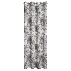 Zasłona w stylu eco z NADRUKIEM 140X250 CM BIAŁA