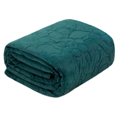 NARZUTA KAPA WELUR VELVET PIKOWANA 220X240 TURKUS