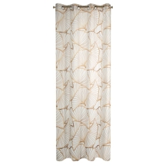 ZASŁONA WELUR VELVET PRZELOTKI LIŚCIE 140X250 BEŻ
