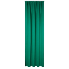 ZASŁONA GŁADKA GRUBA NA TAŚMIE 140X300 C.ZIELONA