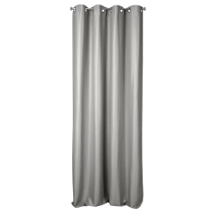 ZASŁONA szara 140x250 NA KOŁACH GŁADKA