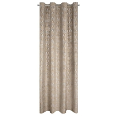 ZASŁONA PRZELOTKI WELUR ORNAMENT 140X250 CM BEŻOWA
