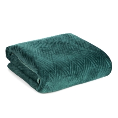 NARZUTA KAPA ROMBY WELUR VELVET 220X240 TURKUSOWA
