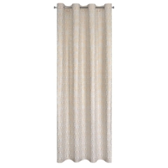 ZASŁONA PRZELOTKI WELUR ORNAMENT 140X250 KREMOWA