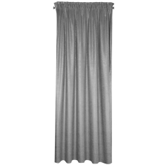 ZASŁONA WELUR VELVET NA TAŚMIE 140X270 CM SREBRNA