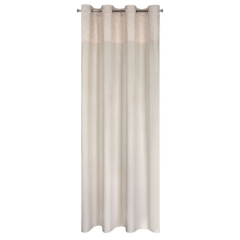ZASŁONA PRZELOTKI WELUR LISTWA 140X250 CM KREMOWA