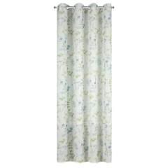 ZASŁONA PRZELOTKI W KWIATY WIOSNA 140X250 CM BIAŁA