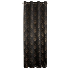ZASŁONA WELUR VELVET PRZELOTKI ROMB 250X140 CZARNA