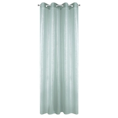 Youthful mint silver dots curtain