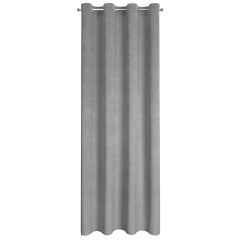 ZASŁONA TŁOCZONA PRZELOTKI WELUR 140X250 SREBRNA