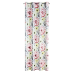 ELODIA ZASŁONA ZACIEMNIAJĄCA MATOWA W KWIATY KÓŁKA