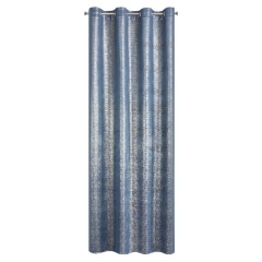 Granatowa zasłona VELVET STYL GLAMOUR złoty nadruk